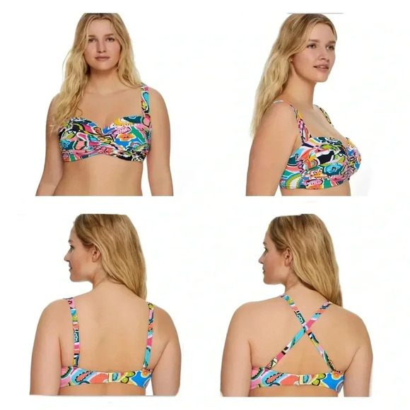 Bleu Rod Beattie Go For Bold Convertible Bikini Top Size 34DD - Picture 1 of 9